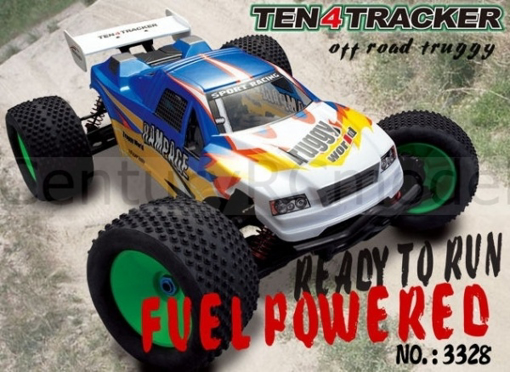Obrázek z Spalovací RC TRUGGY 1/8 TEN4TRACKER NITRO 4WD HBX 3328 