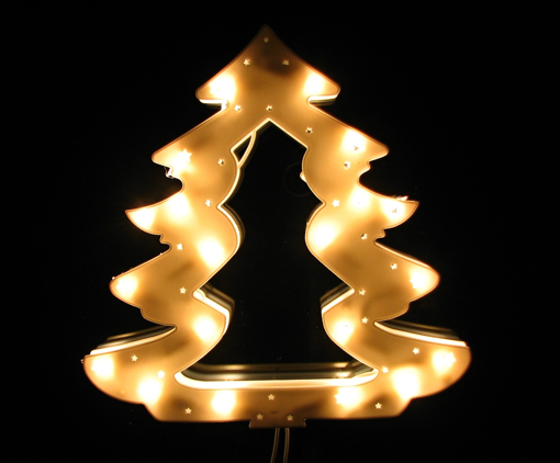 Obrázek z Vánoční osvětlení stromeček - dekorace na okno, dveře, výlohu 