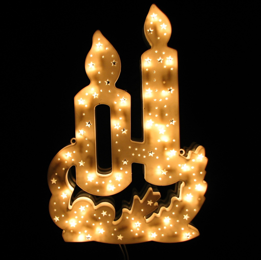 Obrázek z Vánoční LED osvětlení svíčky - dekorace na okno, dveře, výlohu 