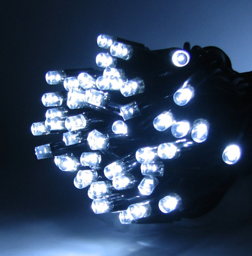 Obrázek z Vánoční osvětlení extra velké LED diody světelný řetěz 100ks/11,5m s propojovacím systémem 