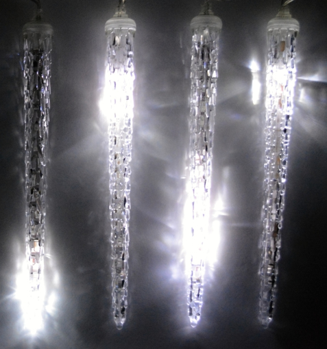 Obrázek z Světelné LED rampouchy venkovní, padající sníh - 30 cm/8 ks V3 
