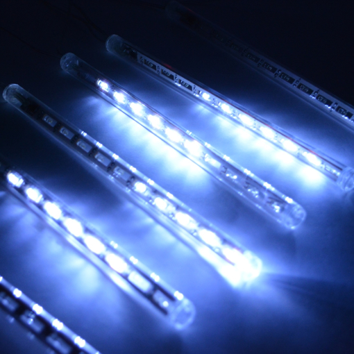 Obrázek z Světelné LED rampouchy 3,5 m – padající sníh, 8 rampouchů o délce 20 cm, 4 barvy 