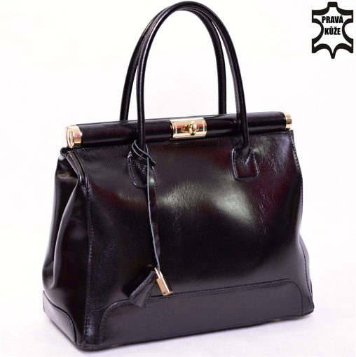 Obrázek z Dámská kožená kabelka doktorský kufřík - 1001 