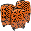 Obrázek z Cestovní kufry sada 3 ks ABS - PC potisk beruška s puntíky 