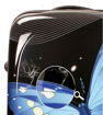 Obrázek z Cestovní zavazadlo ABS vel. M - PC potisk motýl černá III.jakost 