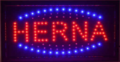 Obrázek z Světelná LED reklama, poutač - HERNA 