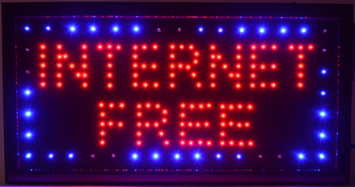 Obrázek z Světelná LED reklama, poutač - INTERNET FREE 