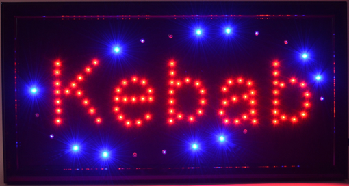 Obrázek z Světelná LED reklama, poutač - KEBAB 