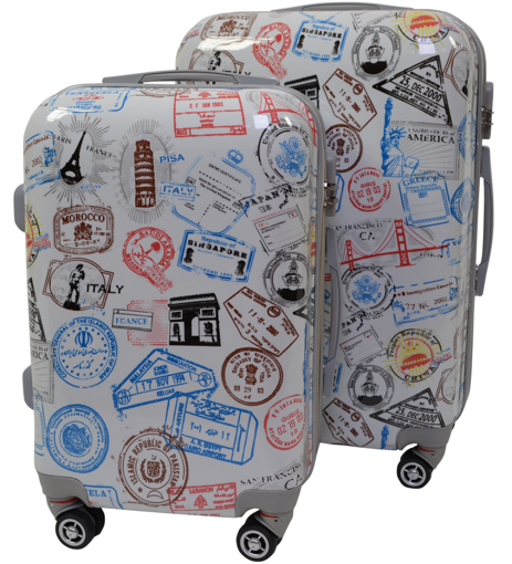 Obrázek z Cestovní kufry sada 2 ks ABS - PC razítka 
