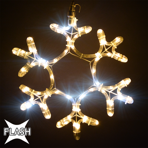 Obrázek z Vánoční LED osvětlení vločka 37 cm s flash efektem 
