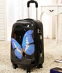Obrázek z Cestovní kufr ABS vel. L - PC potisk motýl černá 