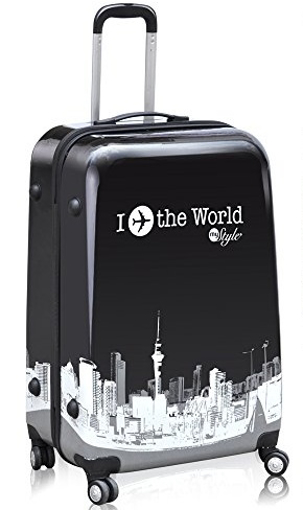 Obrázek z Cestovní kufr velký ABS vel. L - PC potisk I FLY THE WORLD 