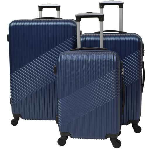 Obrázek z Skořepinové kufry 3 ks, cestovní sada na 4 kolečkách - Zetko 