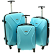 Obrázek z Cestovní kufry 3 ks ABS + Carbon na 4 kolečkách - 750 