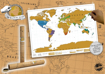Obrázek z Stírací mapa světa - deluxe 
