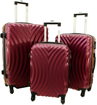 Obrázek z Cestovní kufry 3 ks ABS + Carbon na 4 kolečkách - 760 