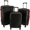 Obrázek z Cestovní kufry 3 ks ABS + Carbon na 4 kolečkách - 760 
