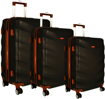 Obrázek z Cestovní kufry 3ks ABS + Carbon na 4 kolečkách - 6881 