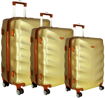 Obrázek z Cestovní kufry 3ks ABS + Carbon na 4 kolečkách - 6881 