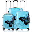 Obrázek z Cestovní kufry sada 3 ks ABS - PC potisk motýl 