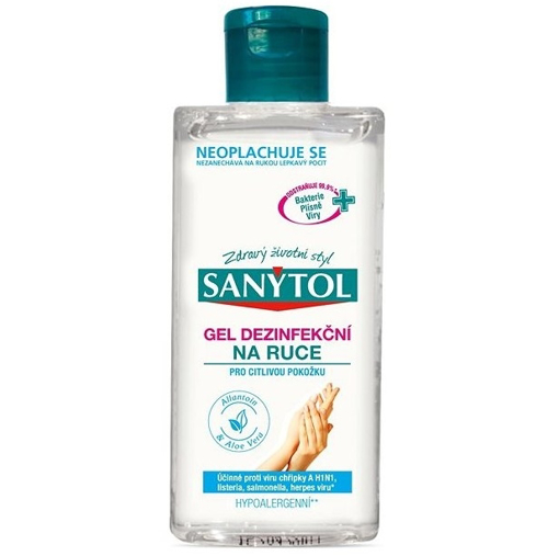 Obrázek z Antibakteriální a dezinfekční gel na ruce SANYTOL - 75 ml 