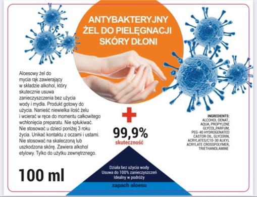 Obrázek z Antibakteriální gel na ruce 100 ml 