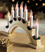 Obrázek z Vánoční osvětlení svícen - hořící dekorace za okno 5 ks 