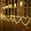 Obrázek z LED světelná záclona srdce - 138 LED/4,5 m propojovatelná 