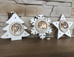 Obrázek z Dřevěná svítící LED vánoční ozdoba – 15 cm 
