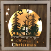 Obrázek z Dřevěná svítící LED dekorace Merry Christmas 