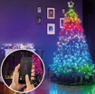 Obrázek z Chytré RGB LED vánoční osvětlení, venkovní 100 ks/10,5 m 