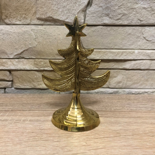 Obrázek z Mosazná dekorace stromeček 13 cm 