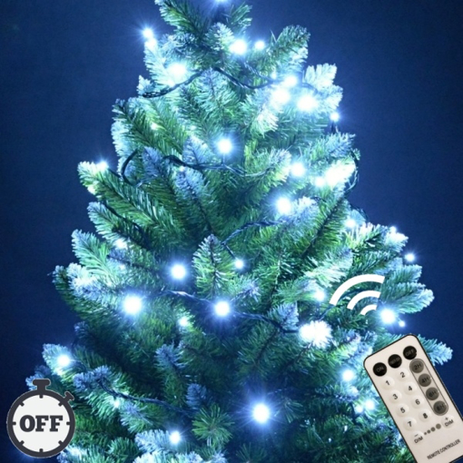 Obrázek z Vánoční LED osvětlení, světelný řetěz, venkovní 500 ks/55 m s časovačem a dálkovým ovládáním 