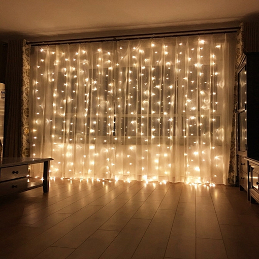 Obrázek z Vánoční osvětlení venkovní, světelná LED záclona 400 ks/4,5 m 