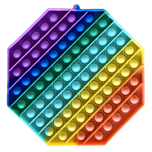 Obrázek z Pop It Rainbow JUMBO - antistresová hračka šestiúhelník 