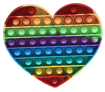 Obrázek z Pop It Rainbow JUMBO - antistresová hračka srdce 