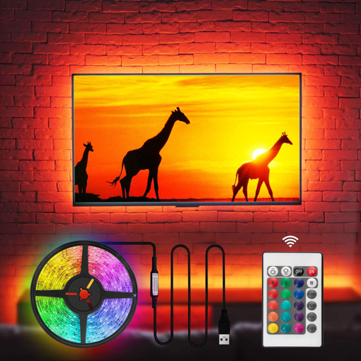 Obrázek z Chytrý RGB LED pásek, bluetooth podsvícení za televizi s úhlopříčkou do 55" a menší 