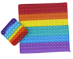 Obrázek z Pop It Rainbow MEGA JUMBO 30 cm - antistresová hračka čtverec 