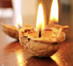 Obrázek z Plovoucí vánoční svíčky ze skořápek ořechů 