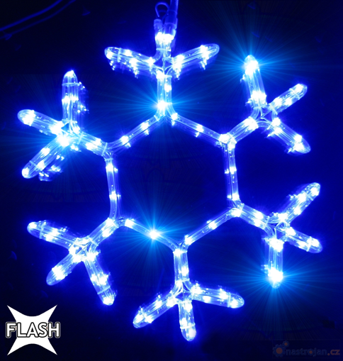 Obrázek z Vánoční LED osvětlení venkovní vločka 50 cm s FLASH efektem 