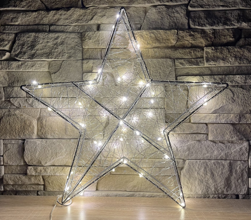 Obrázek z Vánoční LED osvětlení hvězda 40 cm - decentní dekorace na okno, dveře 