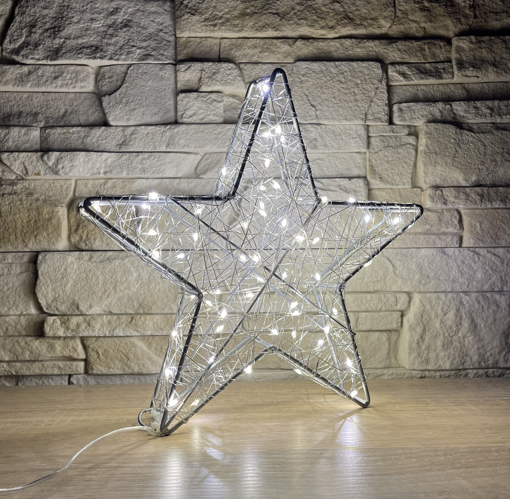 Obrázek z Vánoční LED osvětlení hvězda 25 cm - decentní dekorace na okno, dveře 