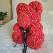 Obrázek z Medvídek z růží a kamínky, velký 40 cm 