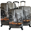 Obrázek z Cestovní kufry sada 3 ks ABS - PC potisk Taxi 