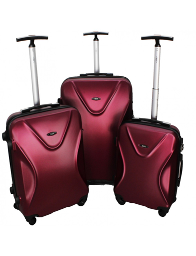 Obrázek z Cestovní kufry 3 ks ABS + Carbon na 4 kolečkách - 750 