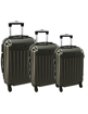 Obrázek z Cestovní kufry 3 ks ABS + Carbon na 4 kolečkách - 735 