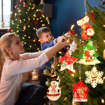 Obrázek z Sada 6ks LED závěsných vánoční ozdob nejen na vánoční stromeček + baterie 