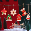 Obrázek z Sada 6ks LED závěsných vánoční ozdob nejen na vánoční stromeček + baterie 