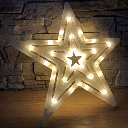 Obrázek z Vánoční LED dekorace hvězda, na okno, dveře do výlohy 