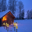 Obrázek z Venkovní zapichovací LED dekorace – 5 stromků s časovačem 